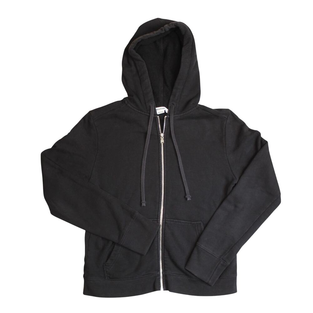 Zadig & Voltaire Sweatshirt Womens Small Black Zip Hoodie Rhinestone Skull